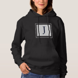Sudadera Letra Monograma J Alfabeto J Inicial Azul Marino