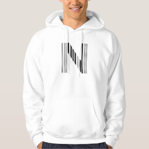 Sudadera LETRA N CÓDIGO BAR Primer patrón de código de barr