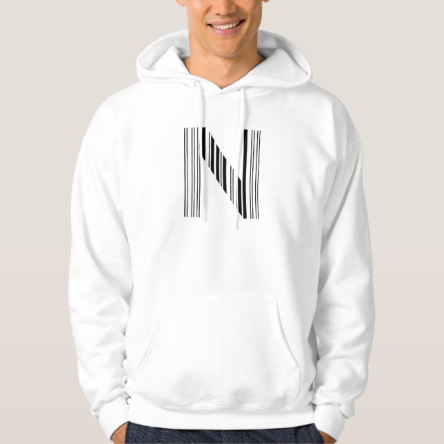 Sudadera LETRA N CÓDIGO BAR Primer patrón de código de barr (Anverso)
