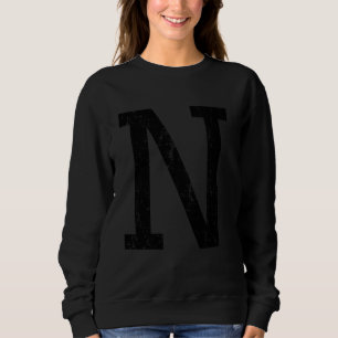 Sudadera Letra N mayúscula Alfabeto escolar inicial V
