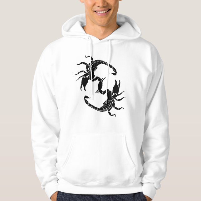 Sudadera Letra negra y blanca S - Dos Scorpions (Anverso)