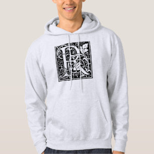 Sudadera Letra R Monograma medieval Art Nouveau
