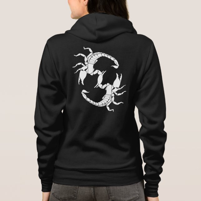 Sudadera Letra S en negro y blanco - Dos escorpiones (Reverso)