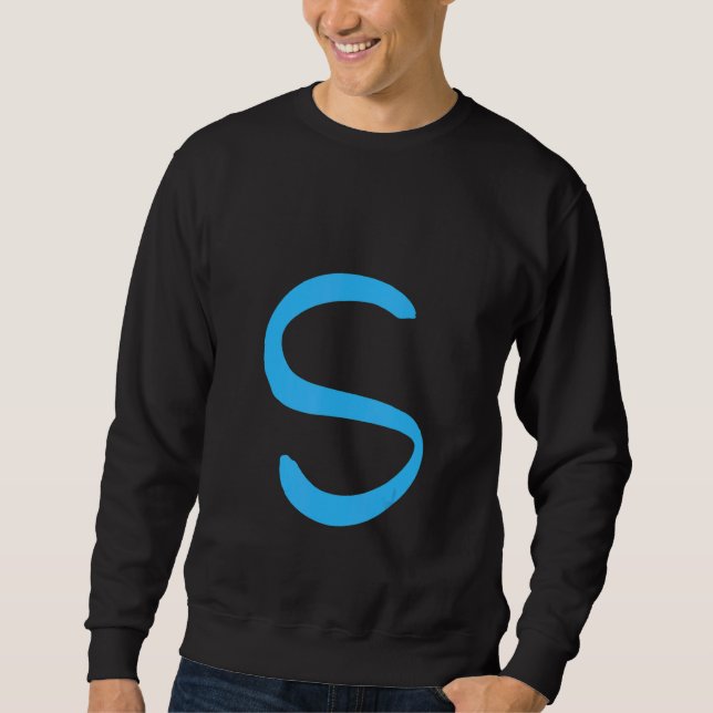 Sudadera Letra S manuscrita del alfabeto (Anverso)