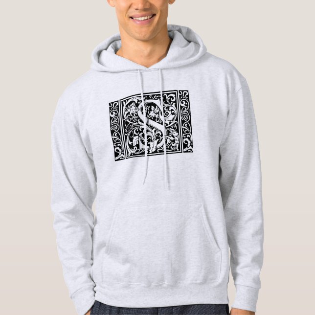 Sudadera Letra S Monograma medieval Art Nouveau (Anverso)