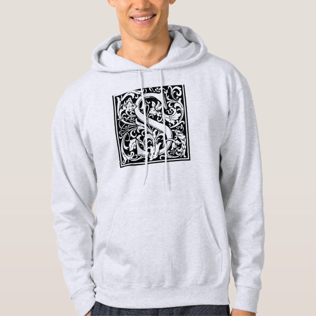 Sudadera Letra S Monograma medieval Art Nouveau (Anverso)