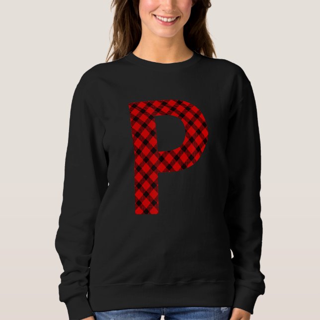 Sudadera Letra simple mayúscula P de búfalo trenzada (Anverso)