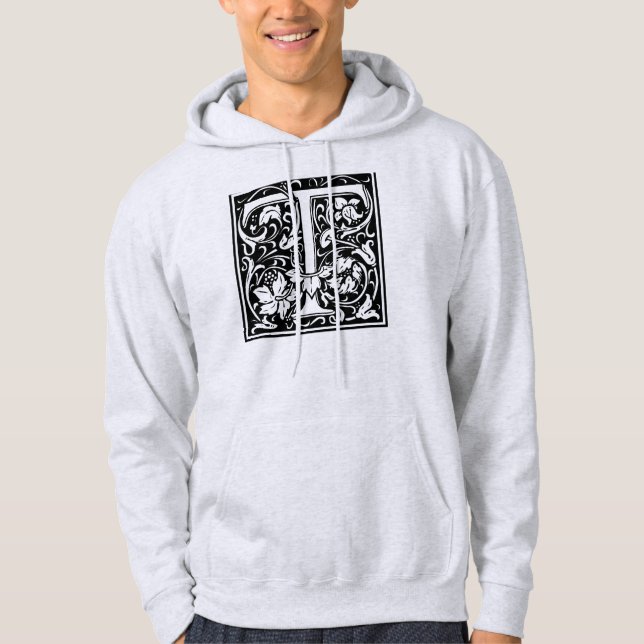Sudadera Letra T Monograma medieval Art Nouveau (Anverso)