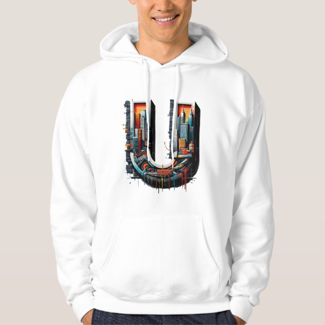 Sudadera Letra U: Estilo Únicamente Urbano, Imparable (Anverso)