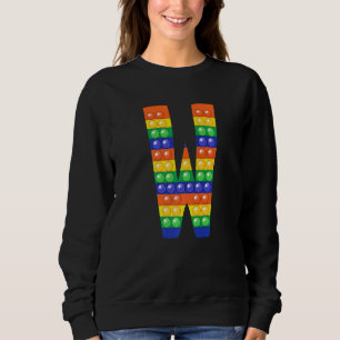 Sudadera Letra W mayúscula Fidget Pop que coincide con P