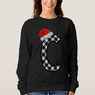 Sudadera Letra xmas plaid mayúscula C Santa Monograma Navid