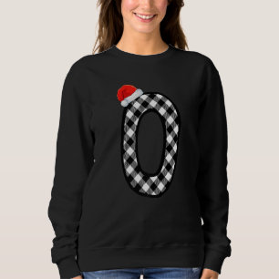Sudadera Letra xmas plaid mayúscula O Santa Monograma Chris