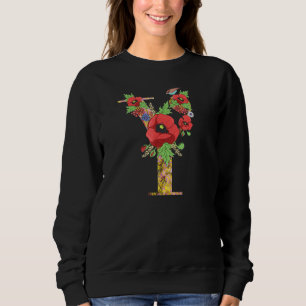 Sudadera Letra Y Tee Floral Inicial Y Monograma Flor De Ado