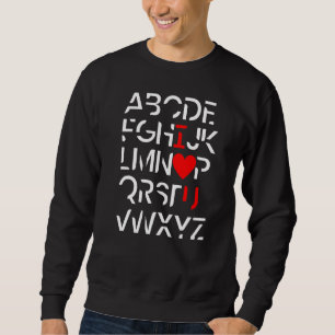 Sudadera Letras Alphabet Docente Aprendizaje Escolar R