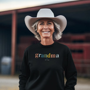 Sudadera Letras de Arcoíris Abuela Establecido