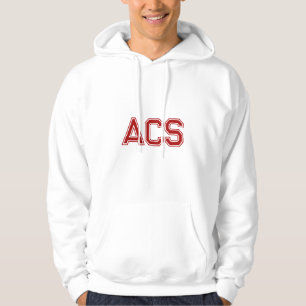 Sudadera Letras de equipo escolar rojas y blancas