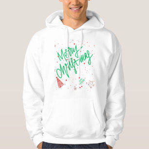Sudadera Letras de Feliz Navidad y vacaciones de pan de jen
