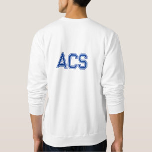Sudadera Letras de Varsity de la Escuela Azul Real y Blanco