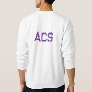 Sudadera Letras de Varsity de la Escuela Morado y Blanco