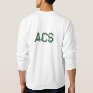 Sudadera Letras de Varsity de la Escuela Verde y Blanca
