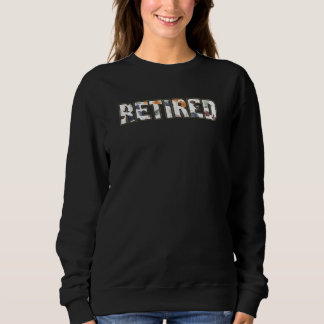 Sudadera Letras Florales Jubiladas Elegante Jubilación