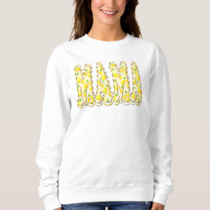 Sudadera Letras Garabateadas Amarillo Brillante Limón Mamá