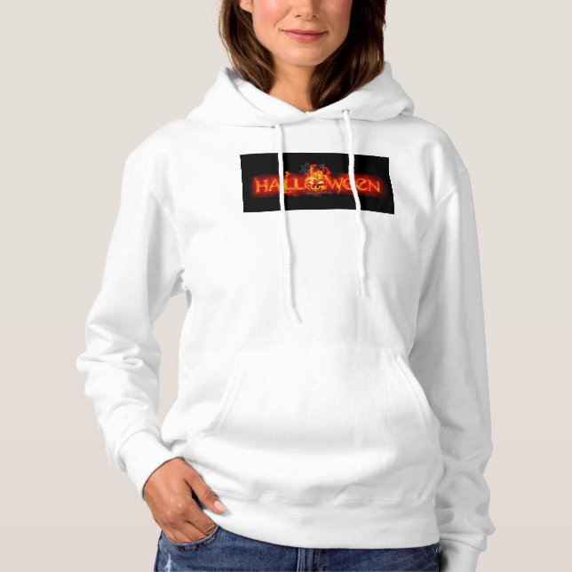 Sudadera Letras ígneas masivas de SlipperyJoe's Halloween c (Anverso)