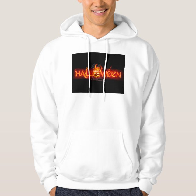 Sudadera Letras ígneas masivas de SlipperyJoe's Halloween c (Anverso)