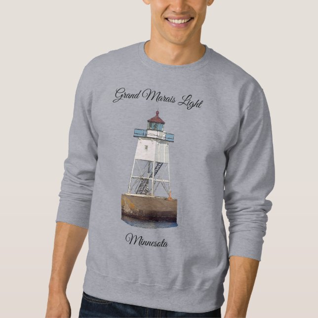 Sudadera Letras negras de la camiseta Grand Marais Light MN (Anverso)