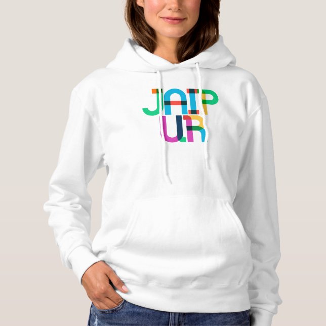Sudadera Letras Pop Art de Jaipur India (Anverso)