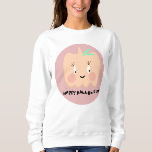 Sudadera Letras Retro de Calabaza Lindo Feliz Halloween