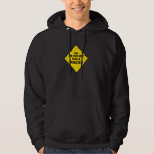 Sudadera Letrero de advertencia de humor divertido a un ped