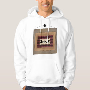 Sudadera Letrero de Arte de Palabra Simplificar Minimalista