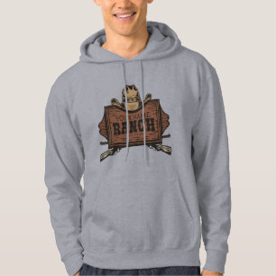 Sudadera Letrero de rancho occidental de pistolas de vaquer