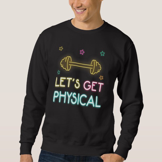 Sudadera Let's Get Physical Workout 80s Retro (Anverso)