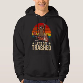 Sudadera Let's Get Trashed Raccoon Vintage Retro Racoon Ret