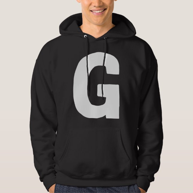 Sudadera Letter G big and bold white (Anverso)