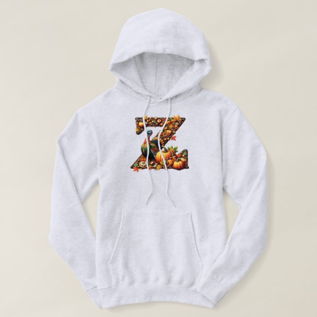 Sudadera Letter Thanksgiving turkey style  (Diseño del anverso)
