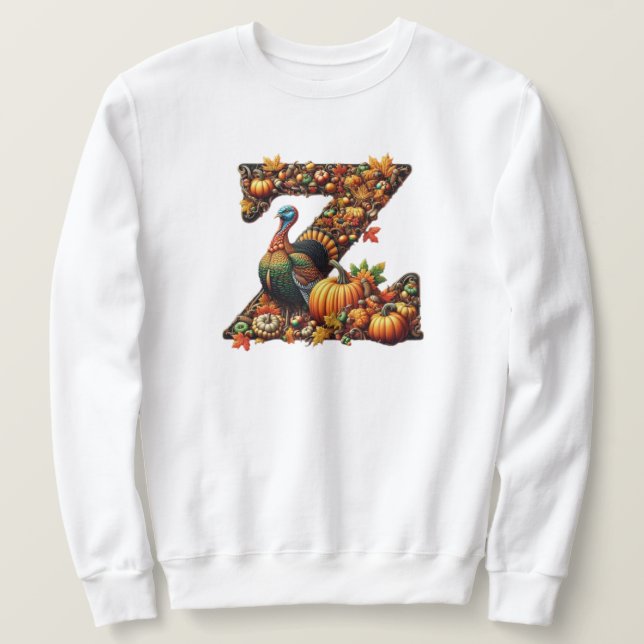 Sudadera Letter Thanksgiving turkey style  (Anverso del diseño)