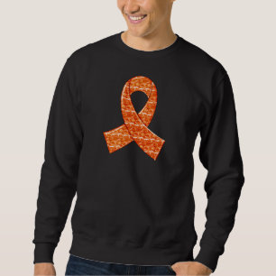 Sudadera Leucemia cristalina anaranjada del ms del cáncer