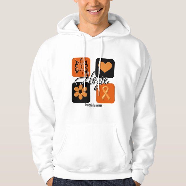 Sudadera Leucemia esperanza amor inspira conciencia (Anverso)