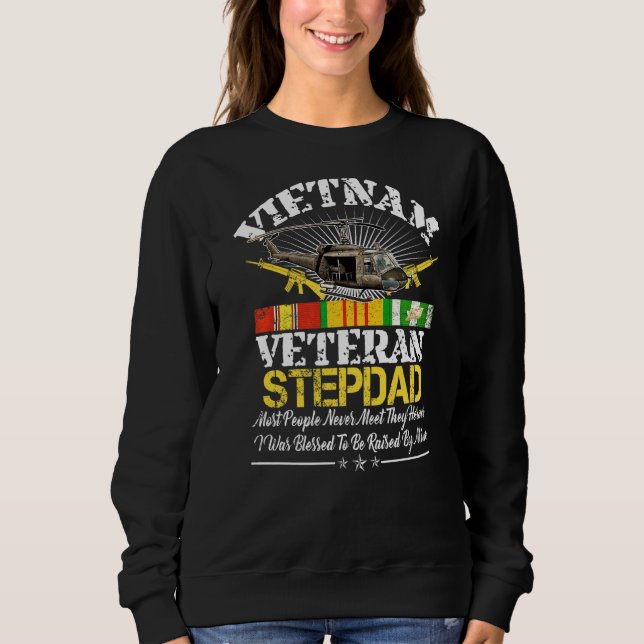 Sudadera Levantan a veterano papá de mi héroe militar (Anverso)