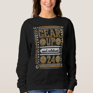 Sudadera Levantarse y celebrar el 24 cumpleaños Steampunk