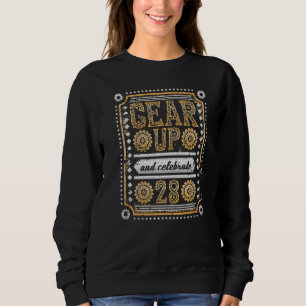 Sudadera Levantarse y celebrar el 28 cumpleaños Steampunk