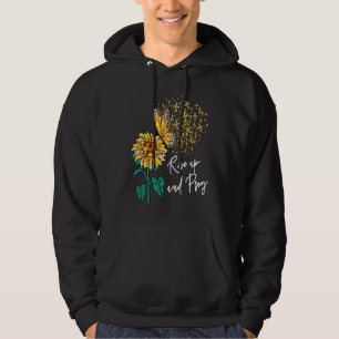 Sudadera Levantarse y rezar Jesús Girasol Cristiano Religio