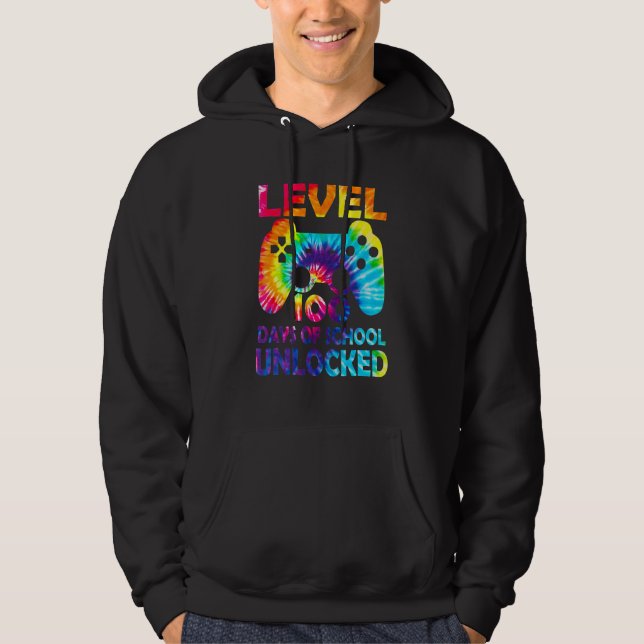 Sudadera Level 100 Days Of School Unlocked Gamer Video Game (Anverso)