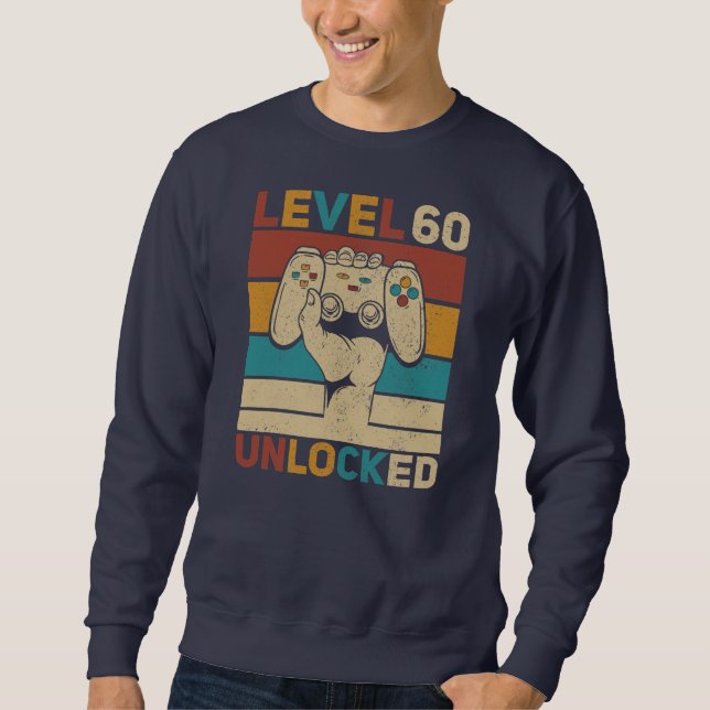 Sudadera Level 60 Unlocked 60th Birthday 60 Years Old (Anverso)