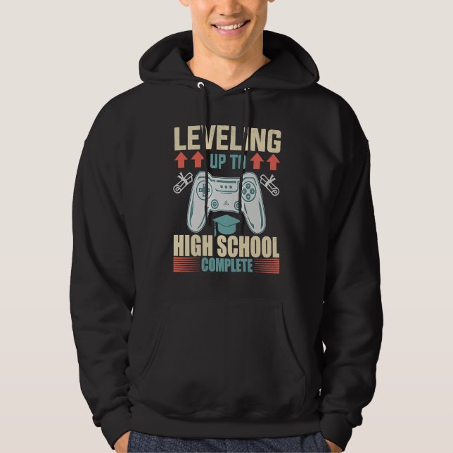Sudadera Level Up Highschool Complete Video Gamer 2021 Grad (Anverso)