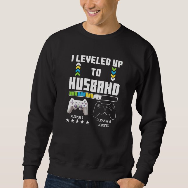 Sudadera Leveled Up To Husband Gaming Controller Couple Gam (Anverso)