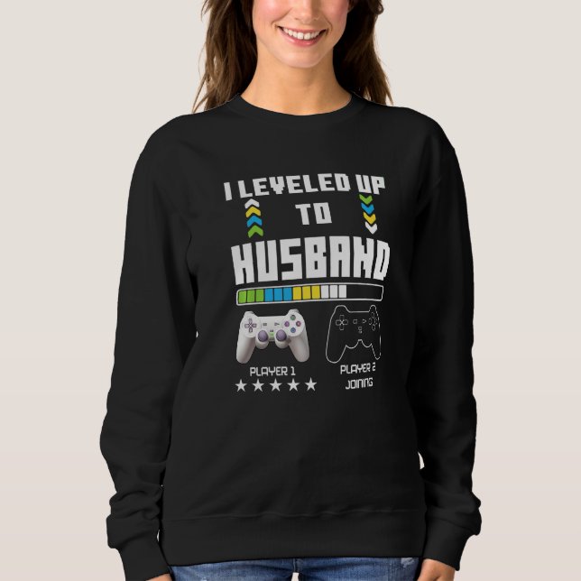 Sudadera Leveled Up To Husband Gaming Controller Couple Gam (Anverso)